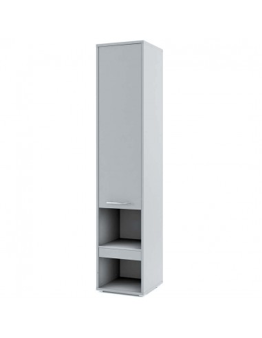 Armoire haute avec 1 porte et 1 tiroir, BC07, Gris Mat, L45xW46xH217 cm de pas cher